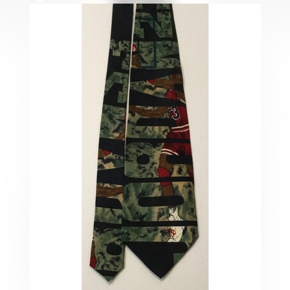 Vintage Michael Jordan Silk Necktie Men's Chicago Bulls Basketball Tie